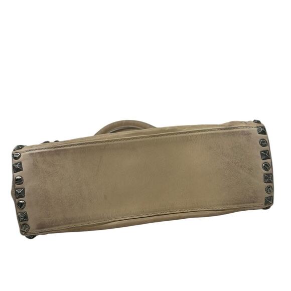 GIORGIO BRATO Beige Leather Studded Tote Bag - Picture 4 of 16